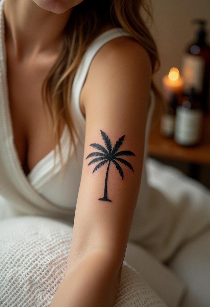 palm tree tattoo
