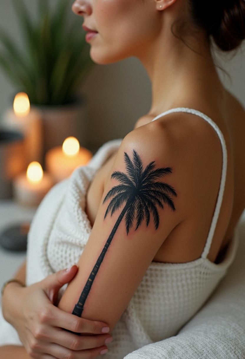 palm tree tattoo