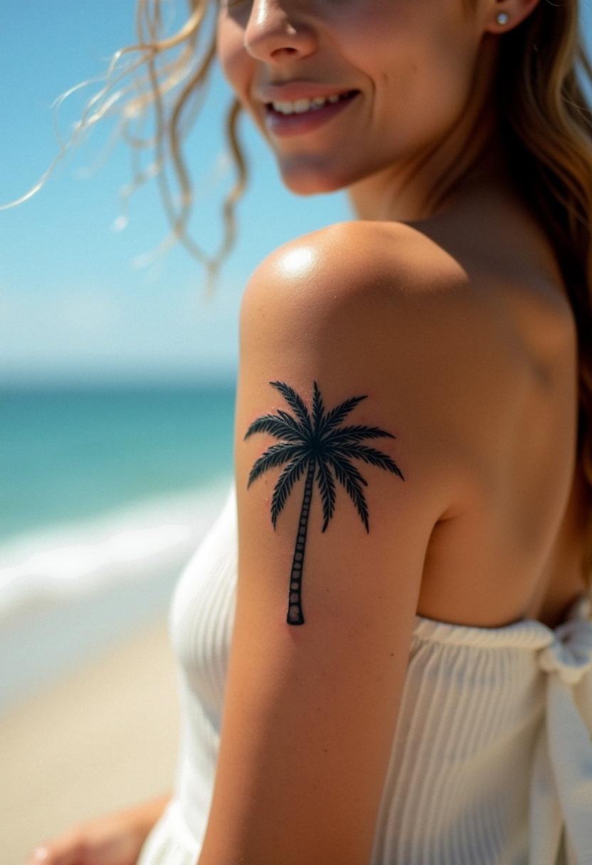 palm tree tattoo