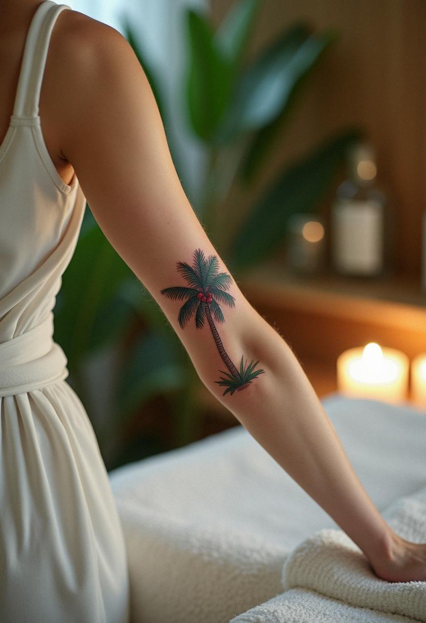 palm tree tattoo