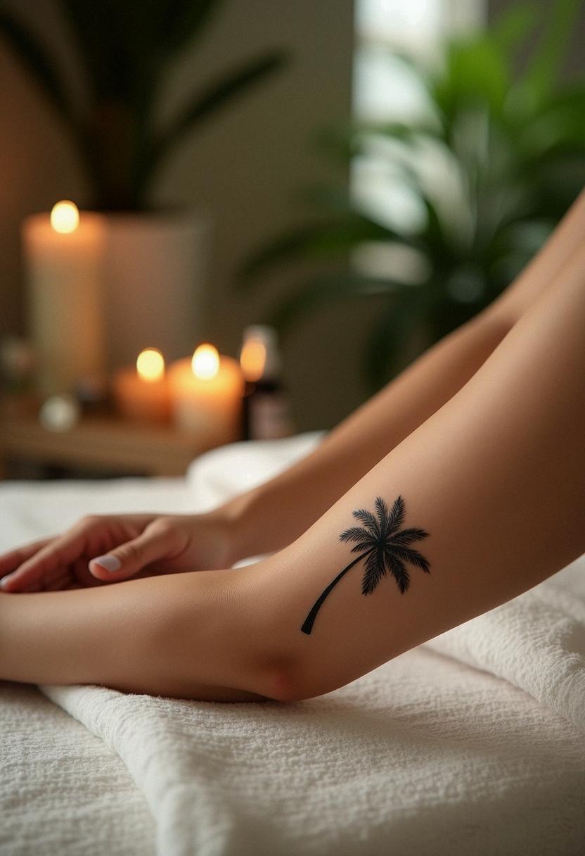 palm tree tattoo