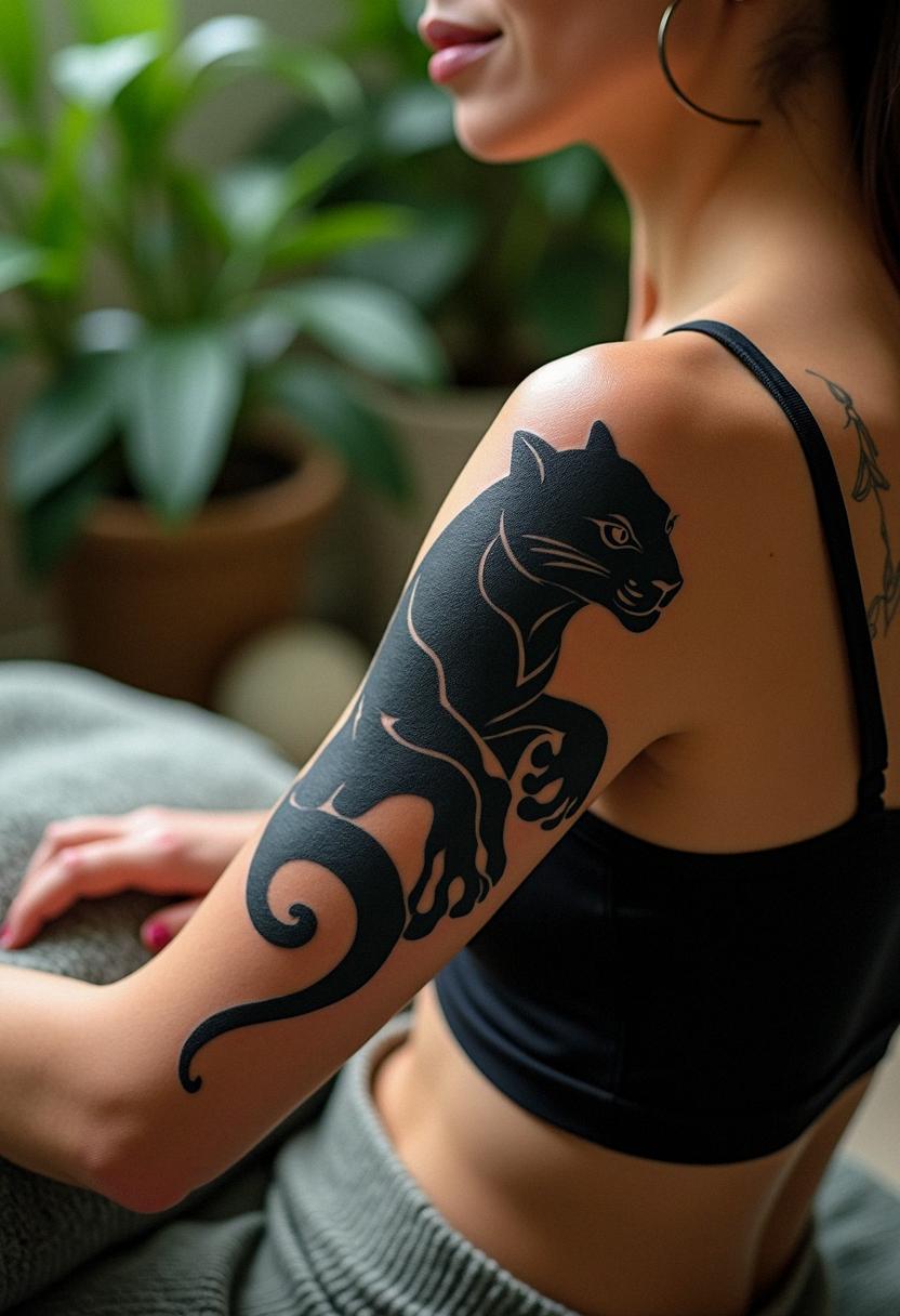 panther trad tattoo