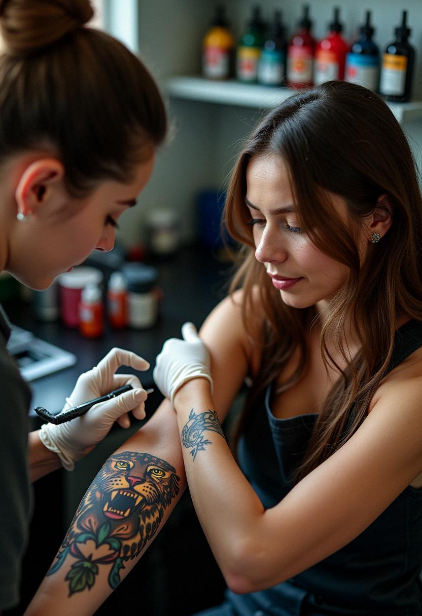 panther trad tattoo