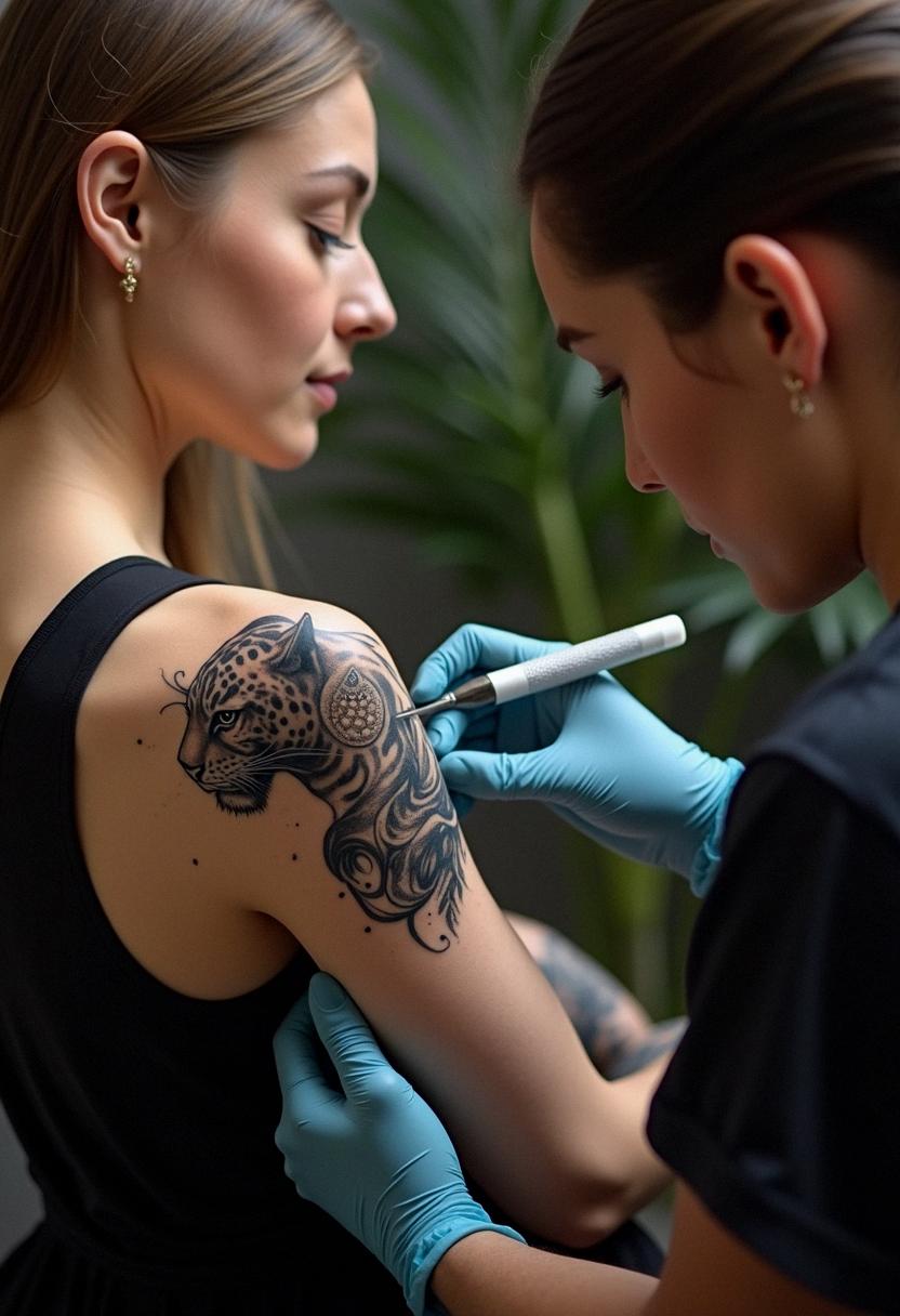 panther trad tattoo
