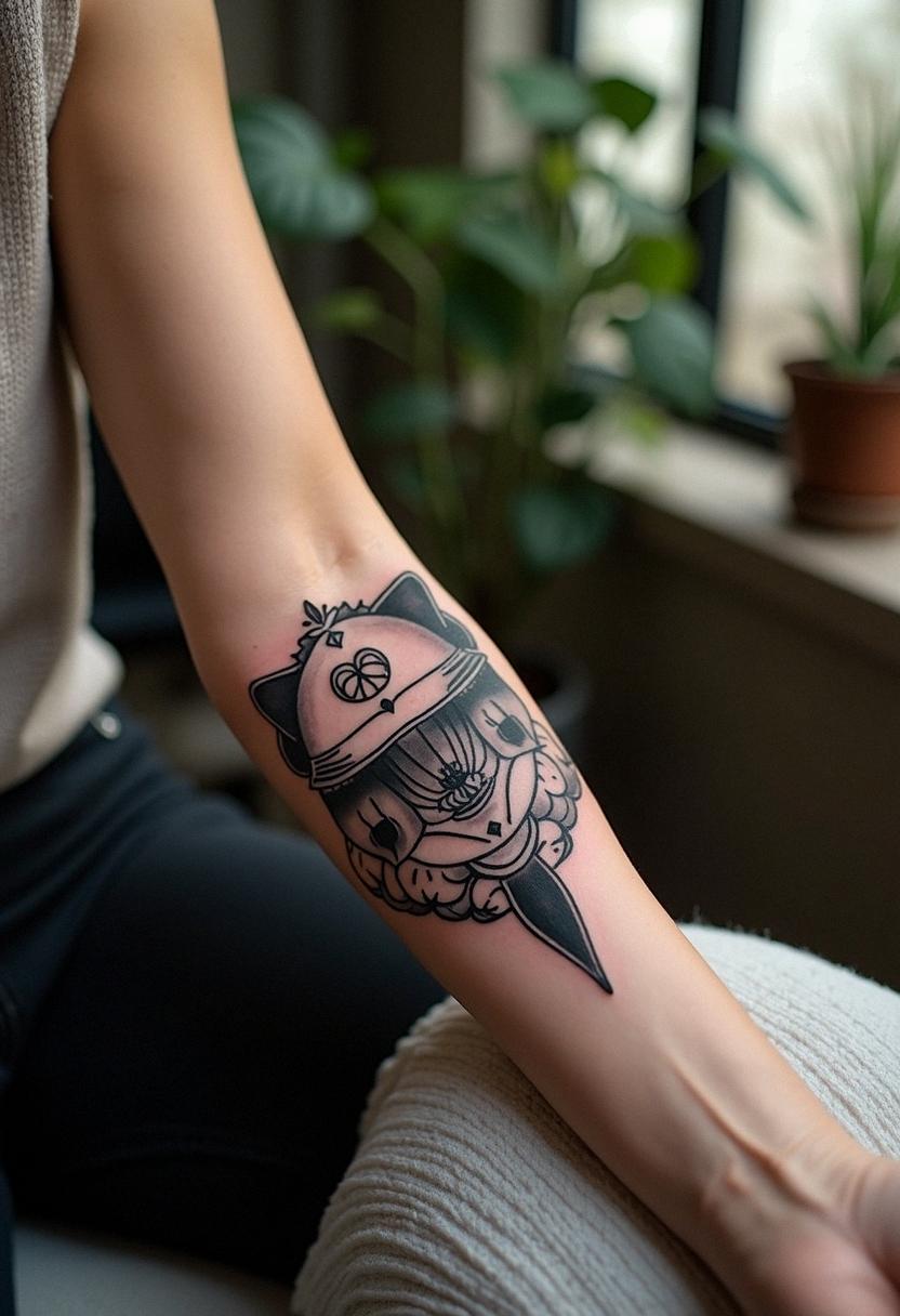 panther trad tattoo