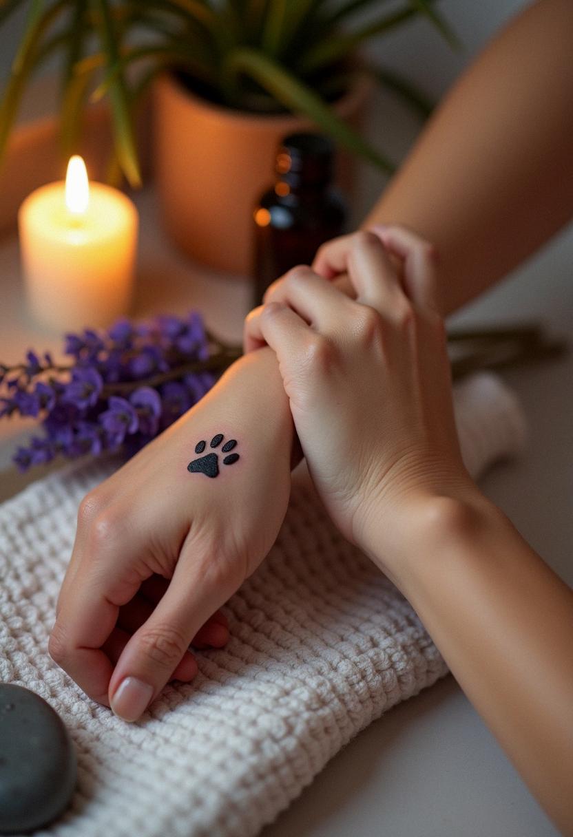 paw print tattoo