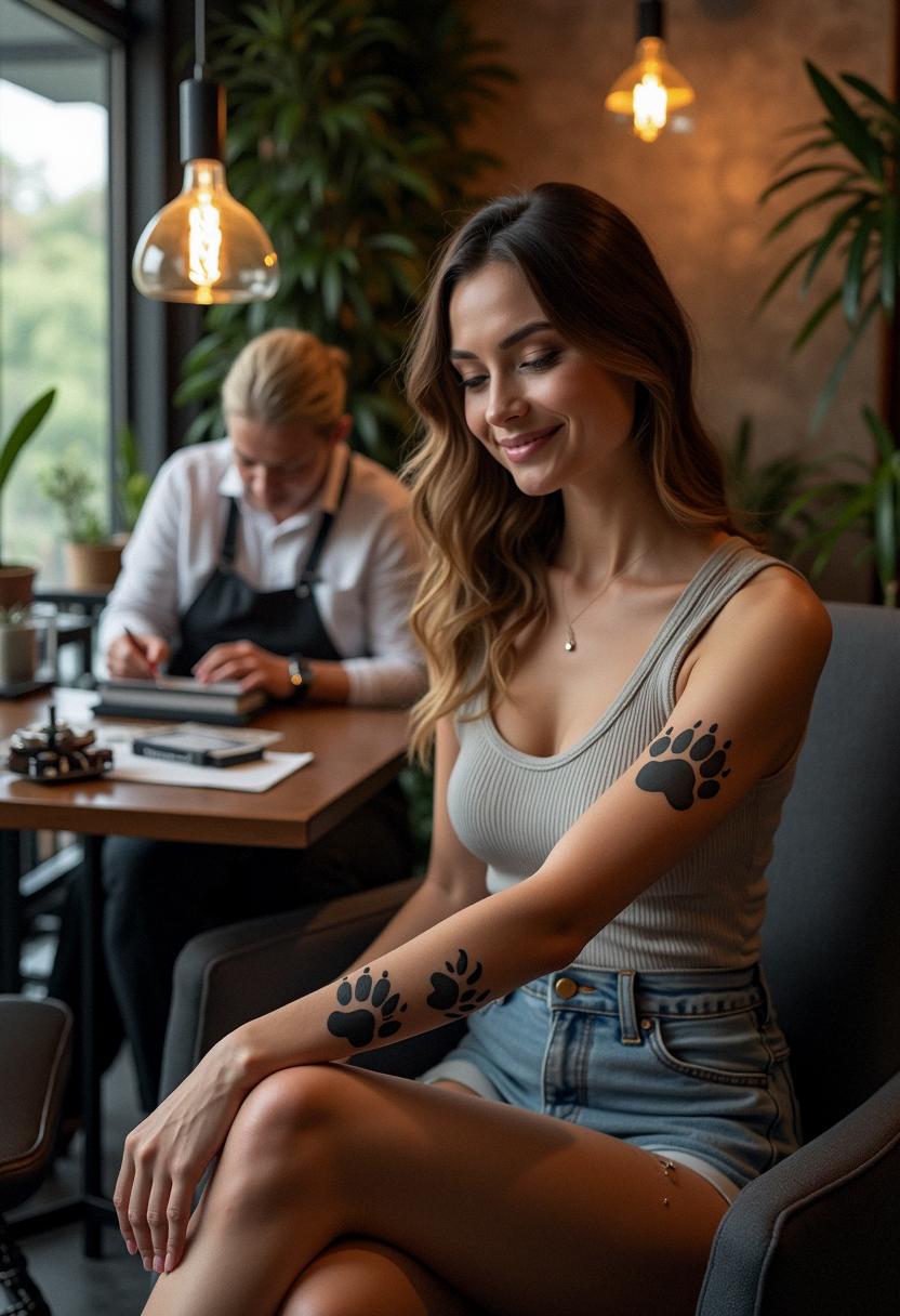 paw print tattoo