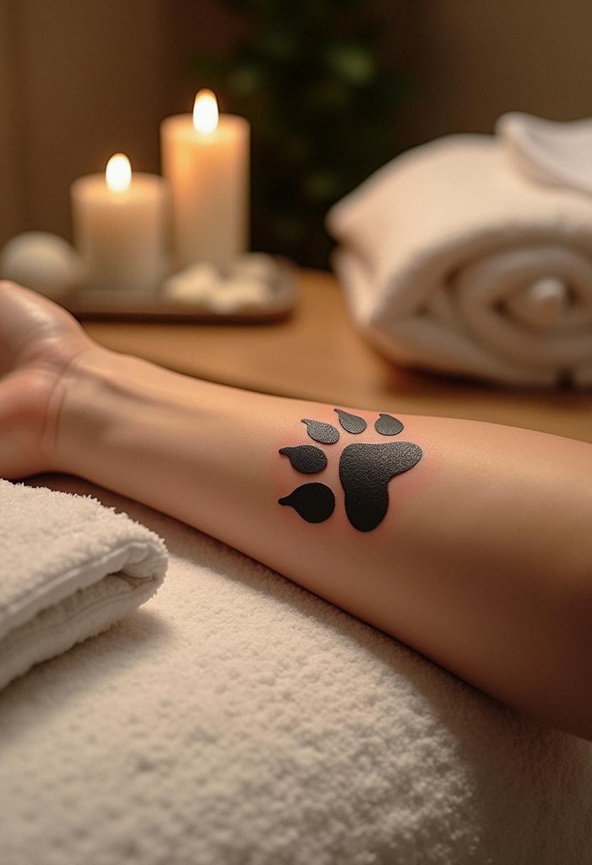 paw print tattoo
