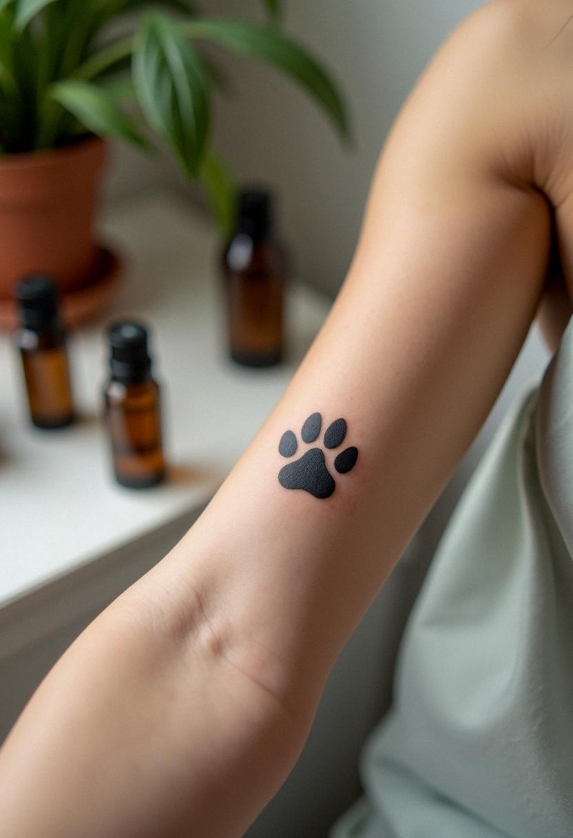 paw print tattoo