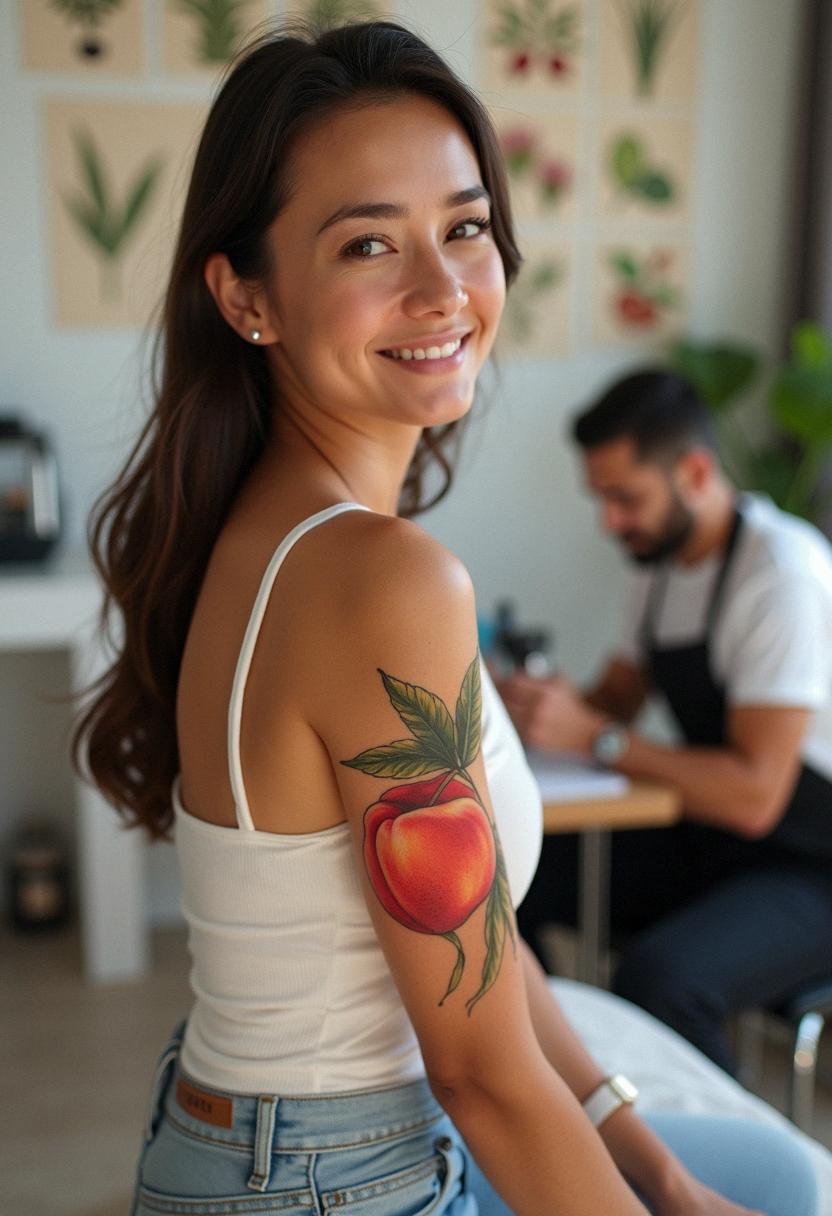 peach tattoo
