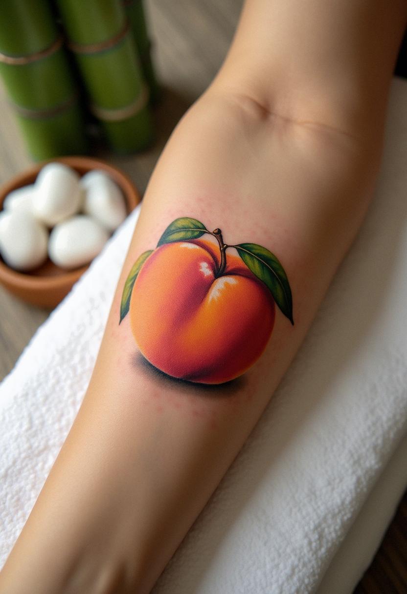 peach tattoo