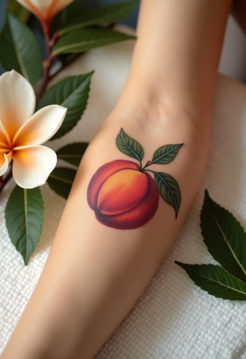 peach tattoo