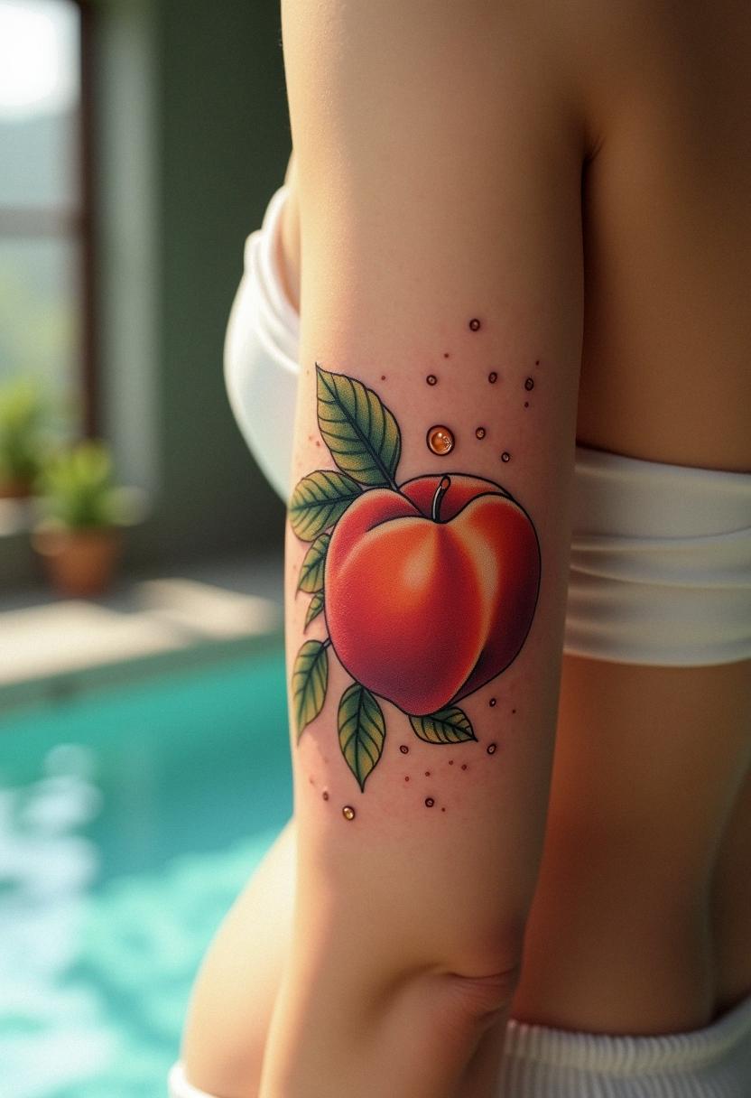 peach tattoo