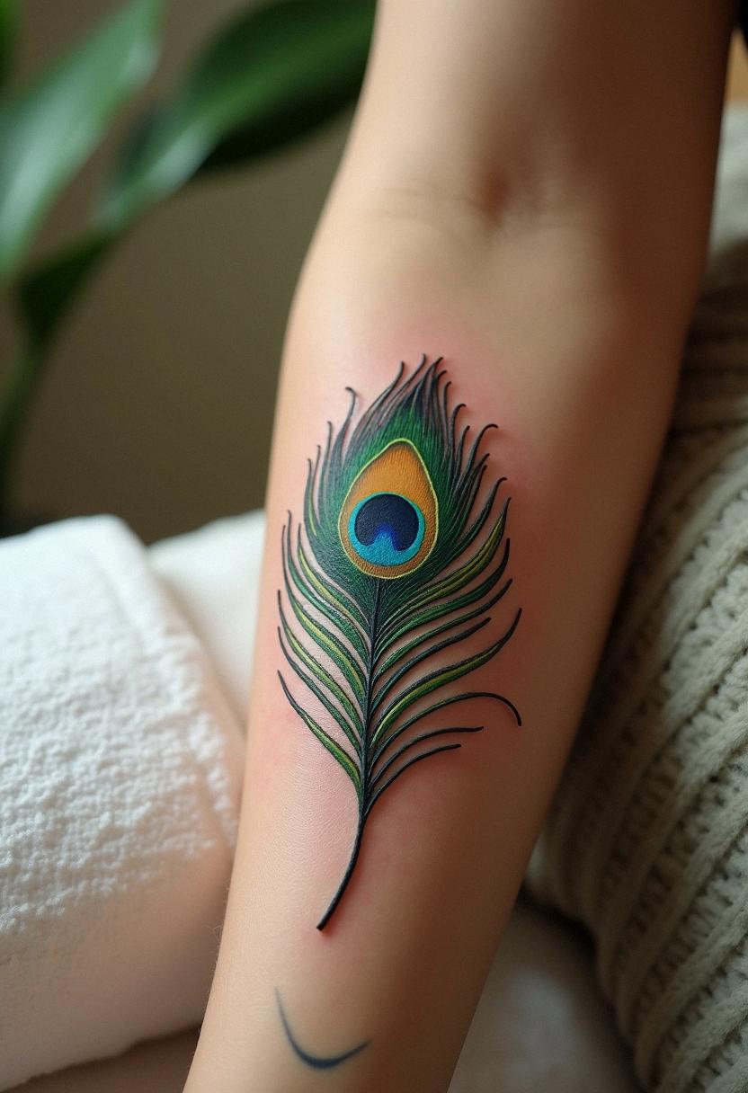 peacock feather tattoo
