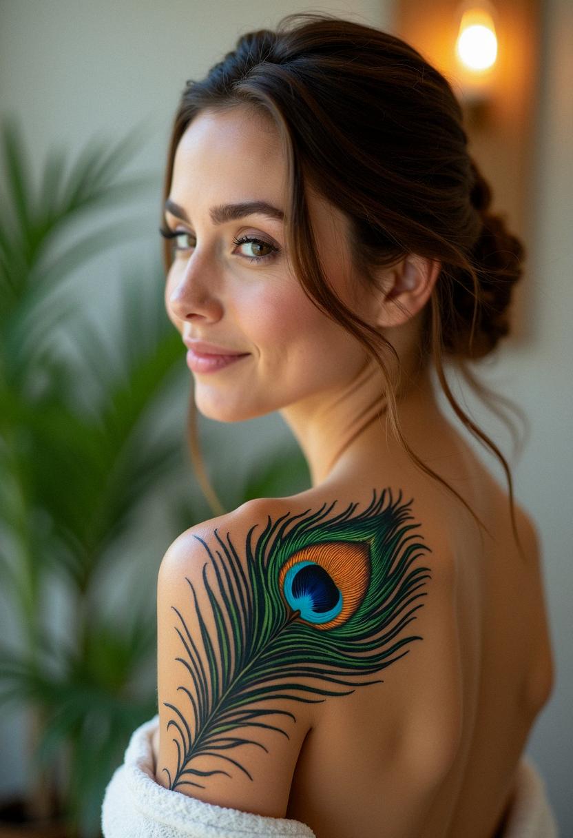 peacock feather tattoo