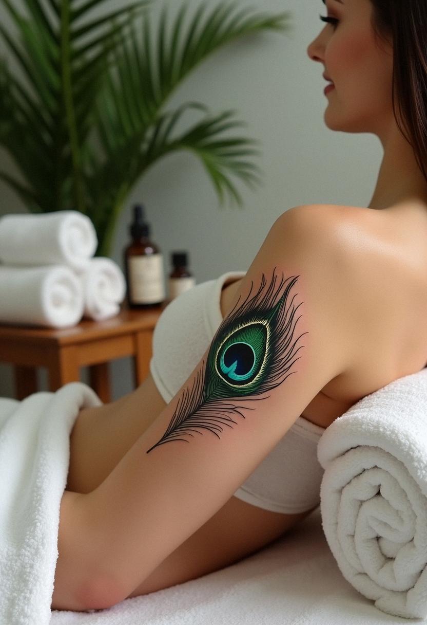 peacock feather tattoo
