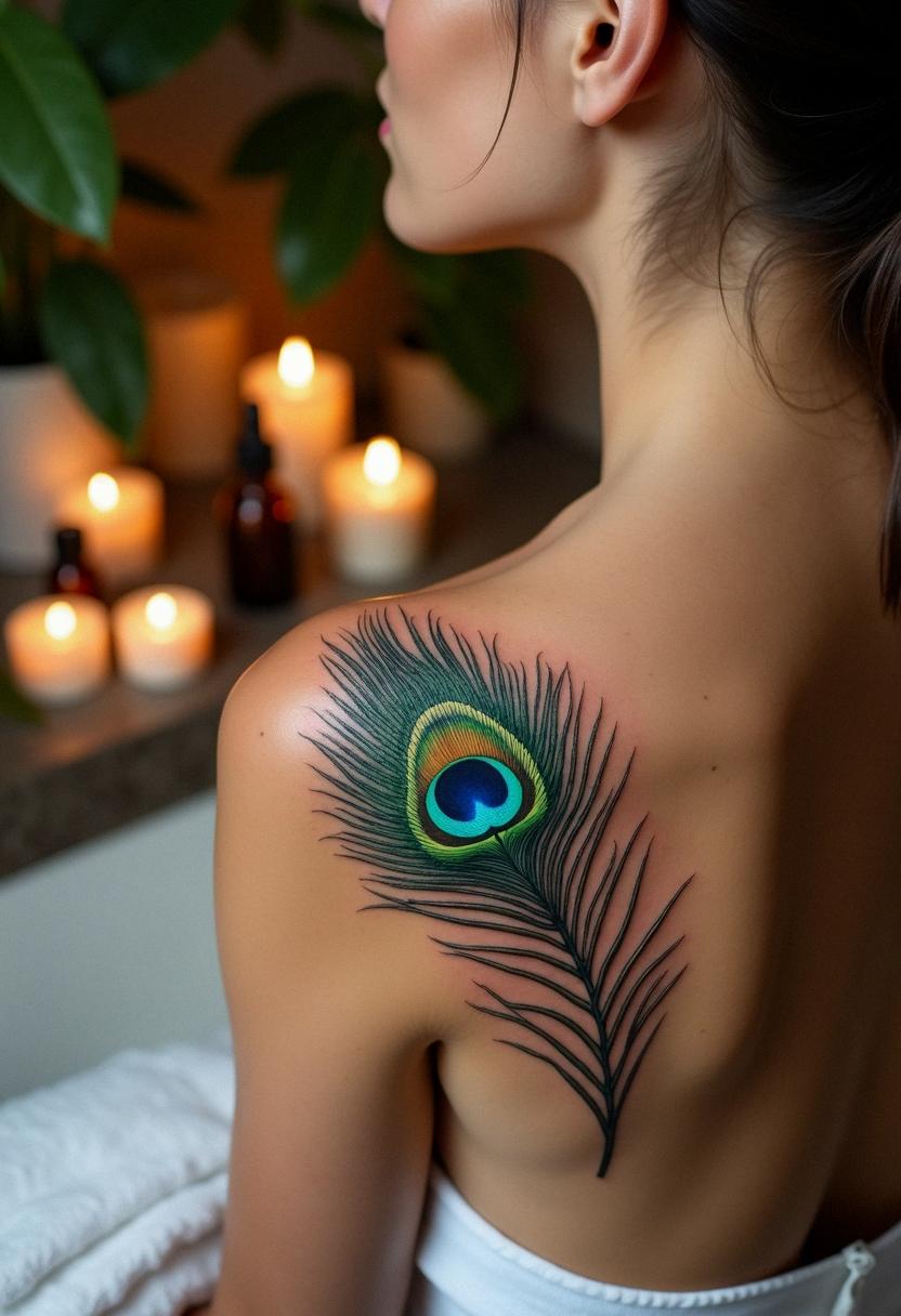 peacock feather tattoo