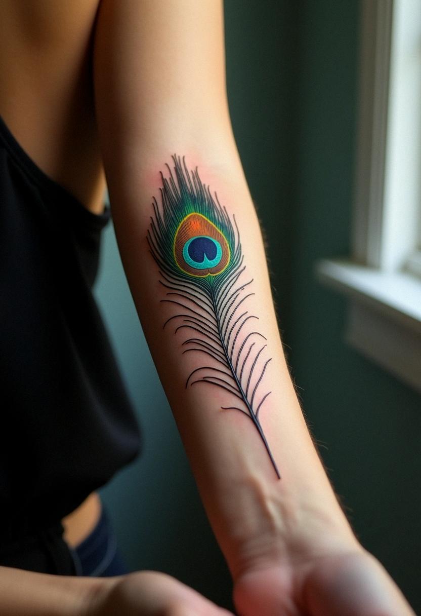 peacock feather tattoo