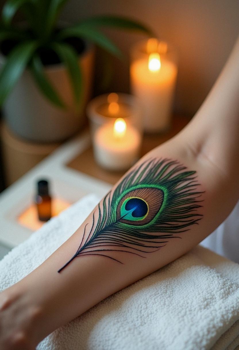 peacock feather tattoo
