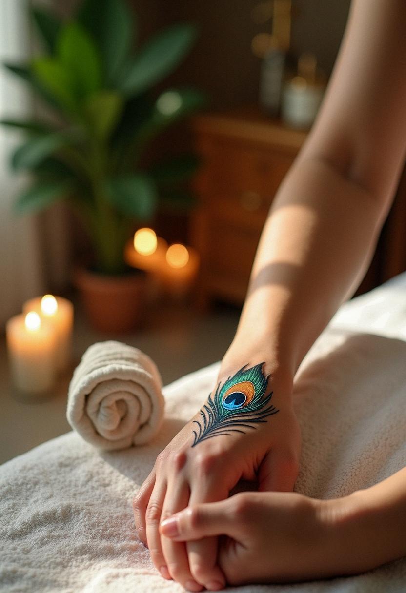 peacock feather tattoo