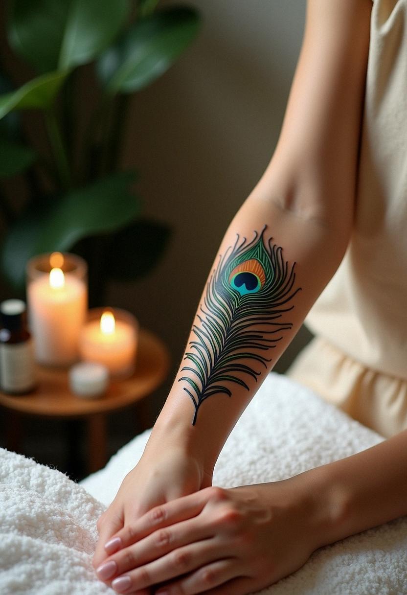 peacock feather tattoo