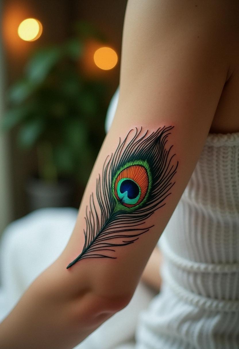 peacock feather tattoo