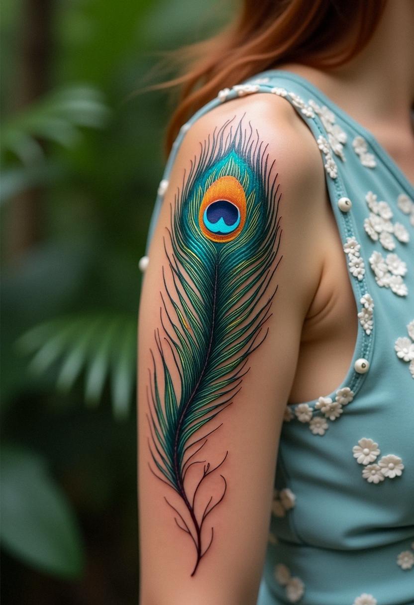 peacock feather tattoo