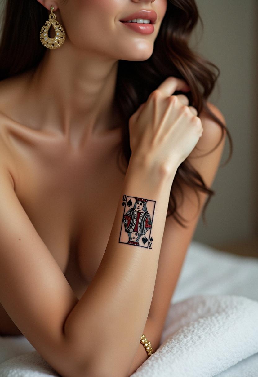 playing card tattoo