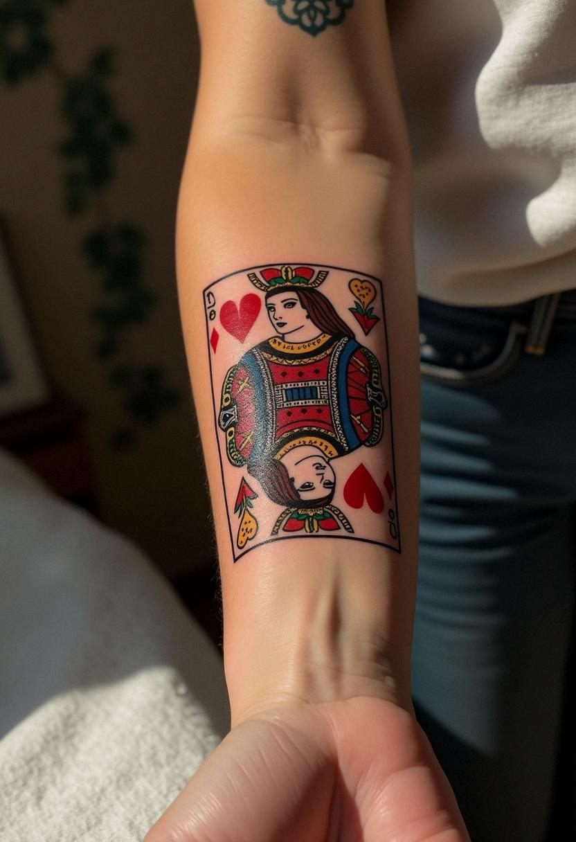 playing card tattoo