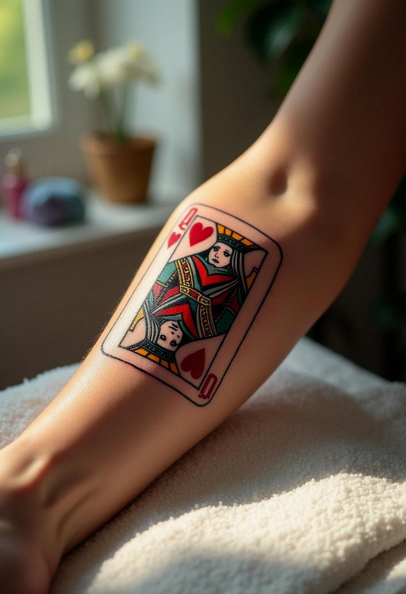 playing card tattoo