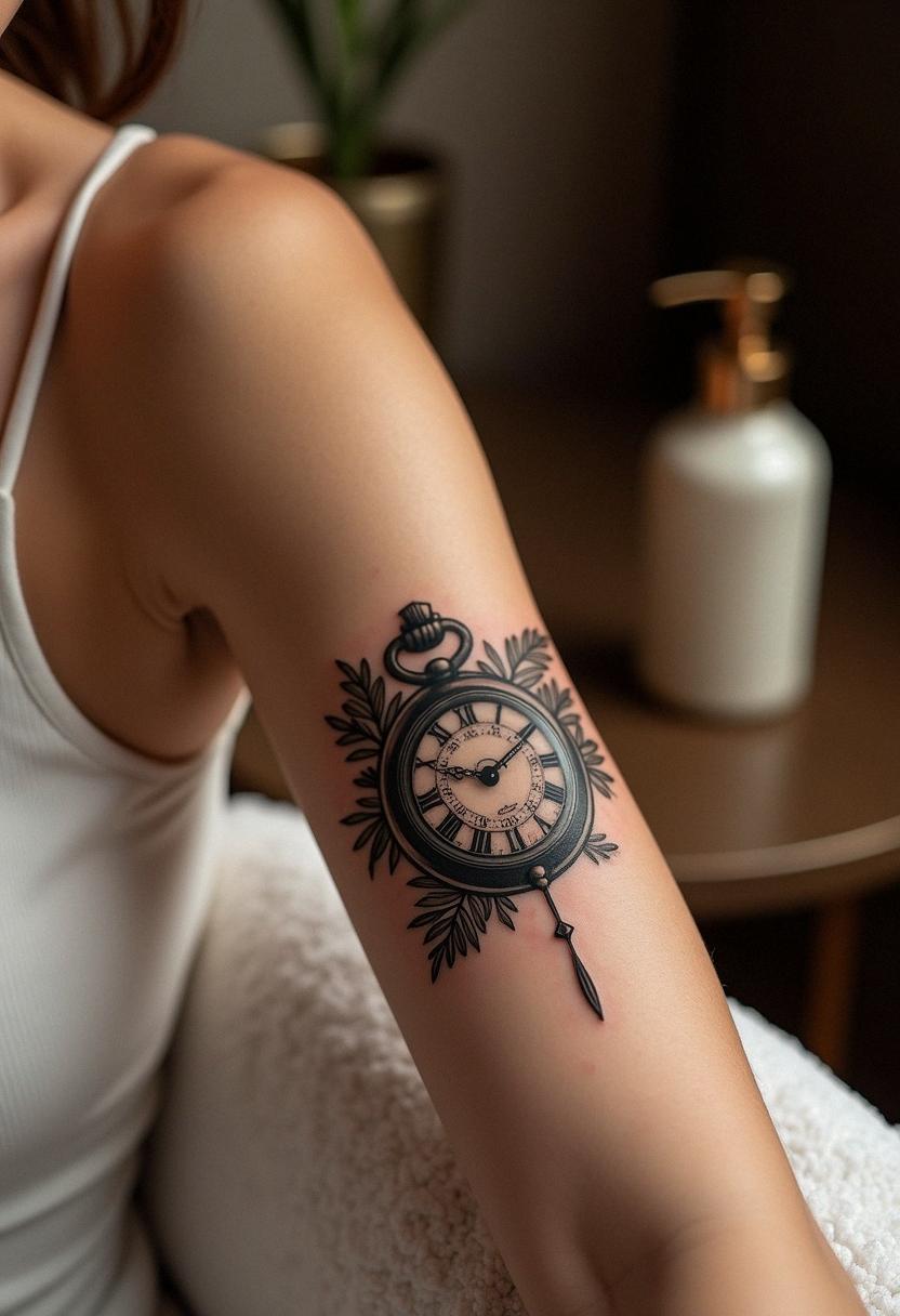 pocket watch tattoo