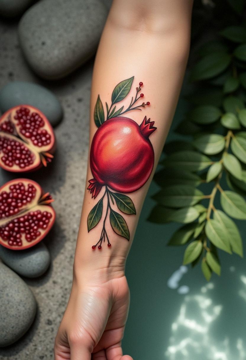 pomegranate tattoo