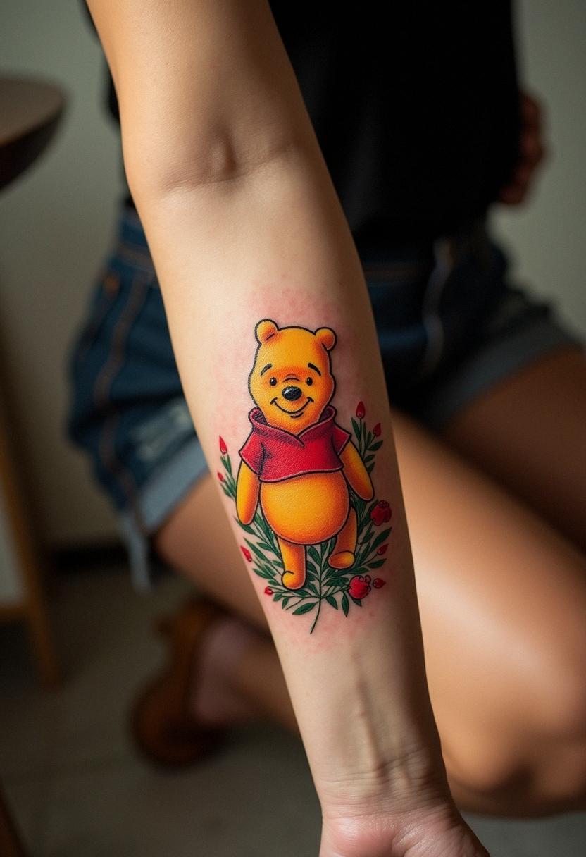 pooh bear tattoo
