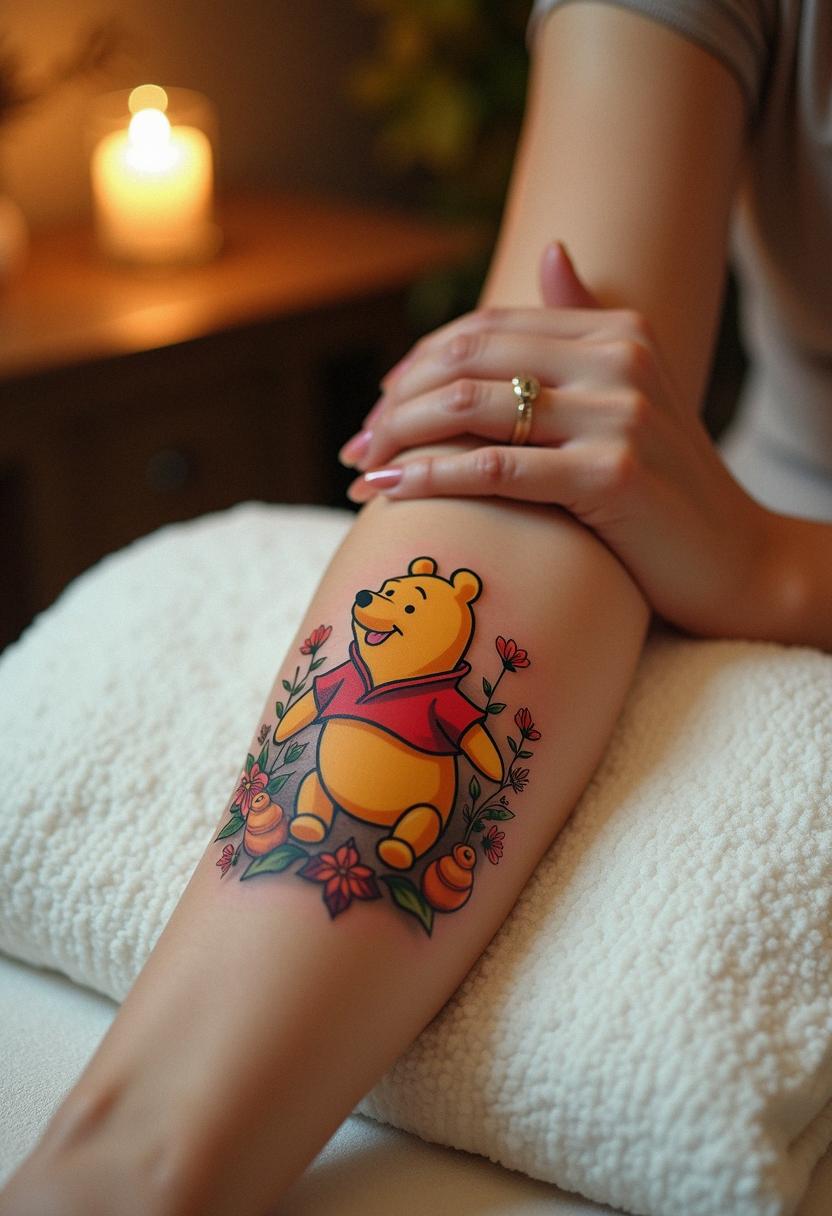 pooh bear tattoo