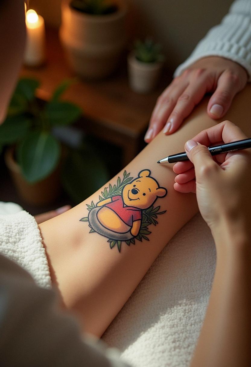 pooh bear tattoo