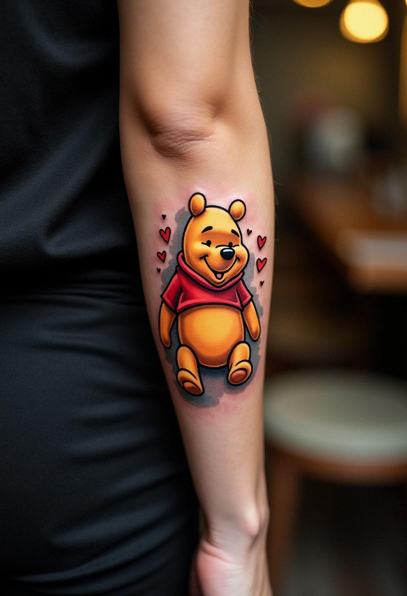 pooh bear tattoo