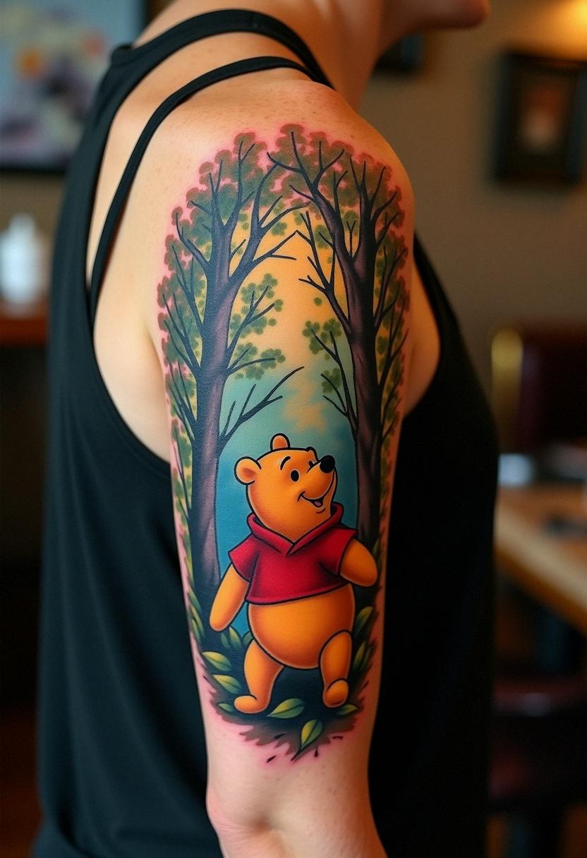 pooh bear tattoo