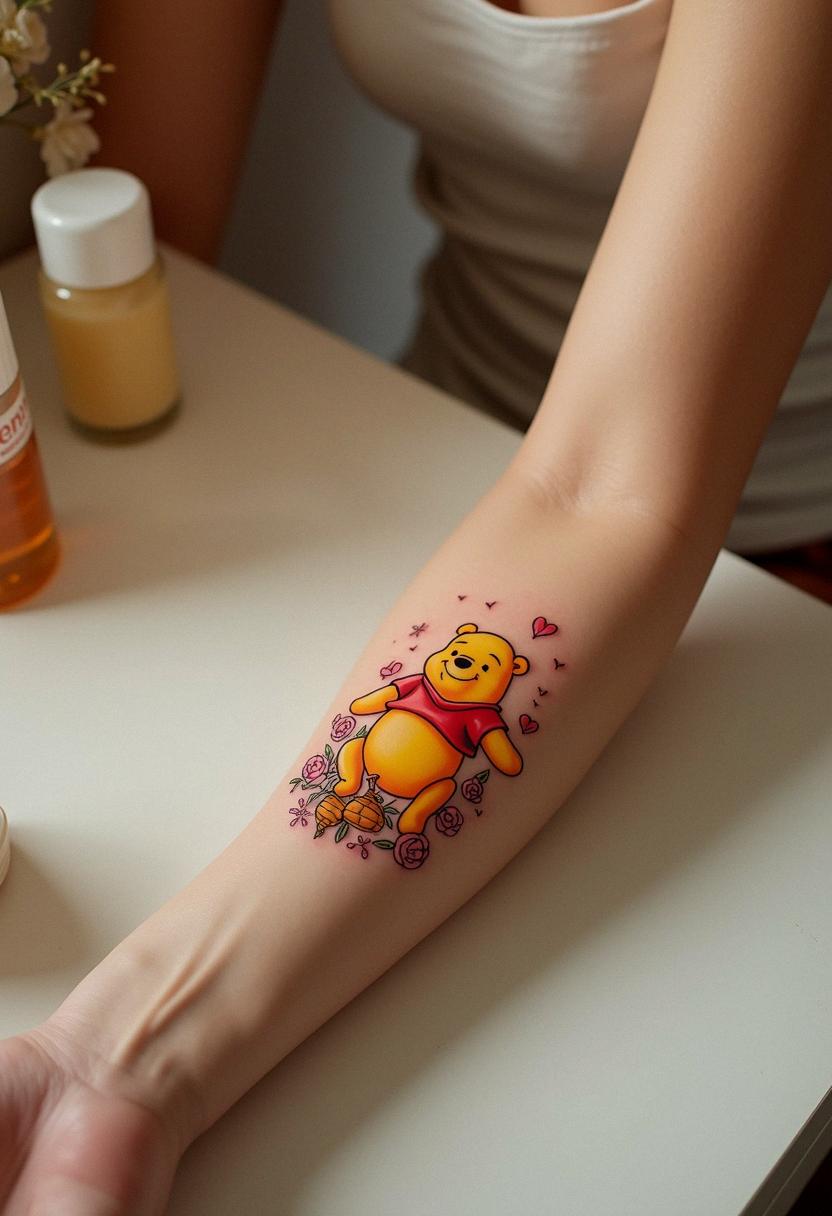 pooh bear tattoo