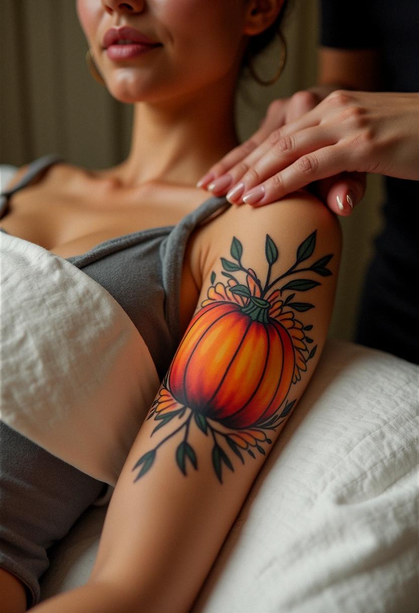 pumpkin tattoo