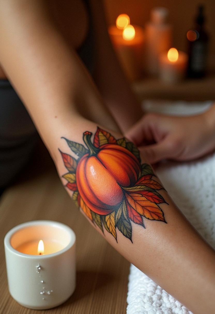 pumpkin tattoo