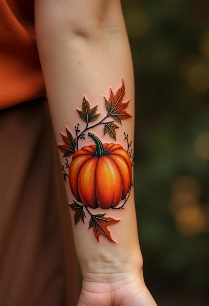 pumpkin tattoo