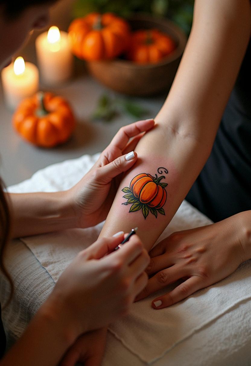 pumpkin tattoo