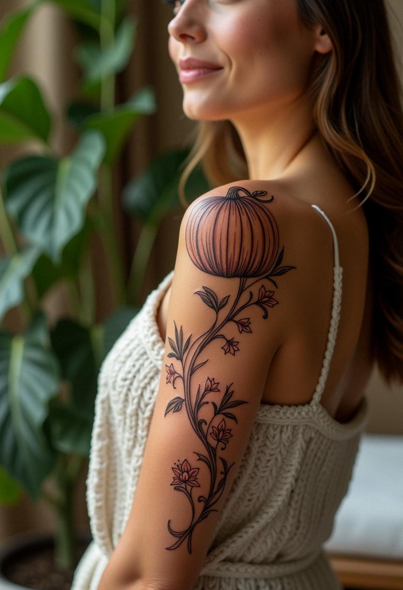 pumpkin tattoo