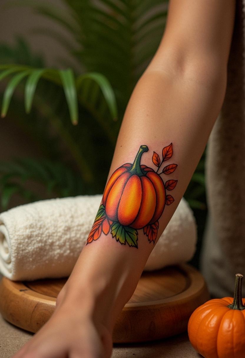 pumpkin tattoo