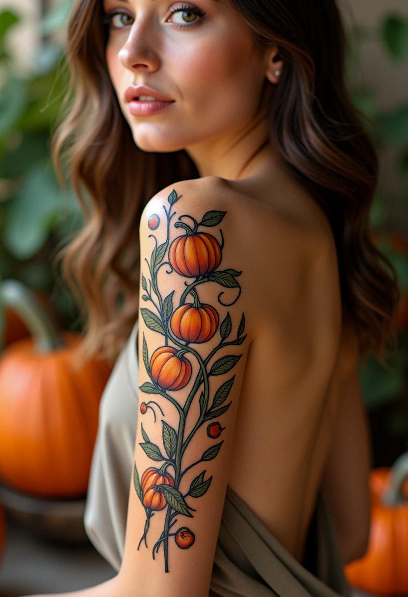 pumpkin tattoo