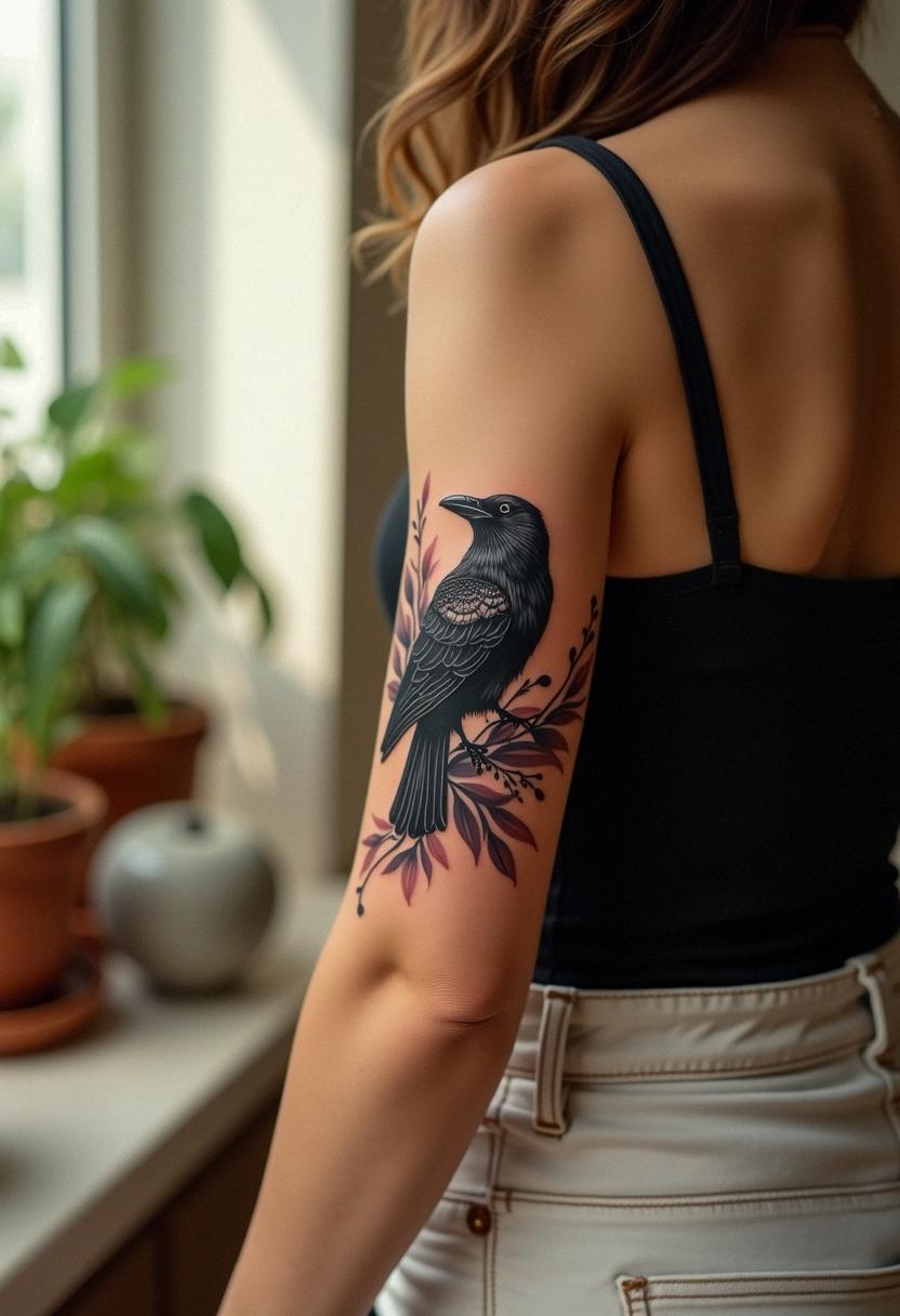 raven bird tattoo