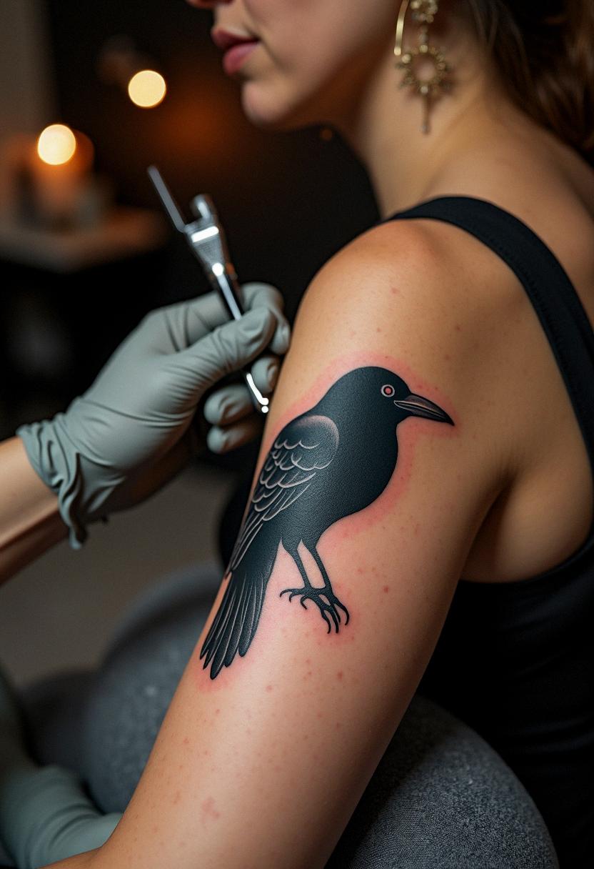 raven bird tattoo