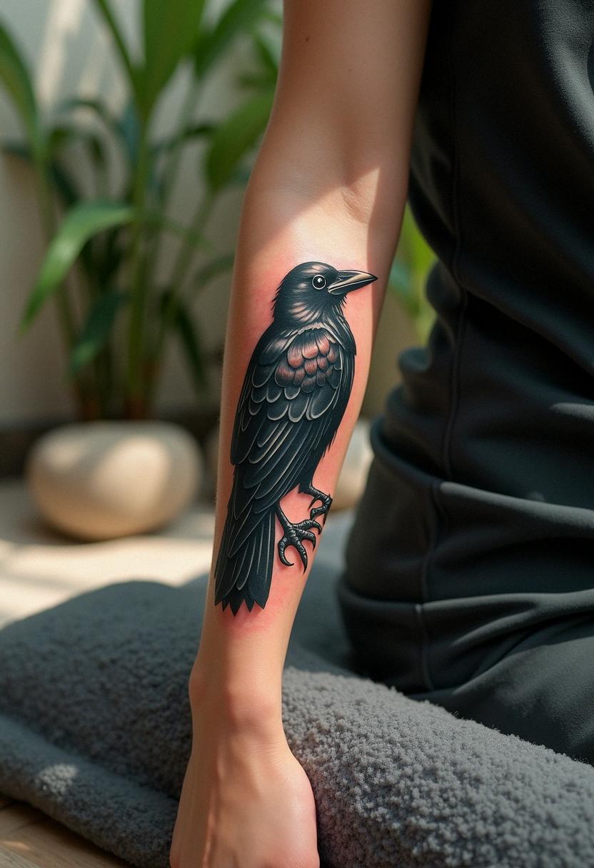 raven bird tattoo