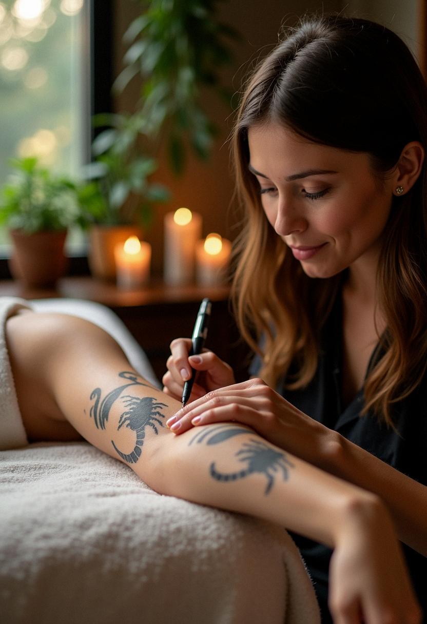 scorpio rasing tattoos