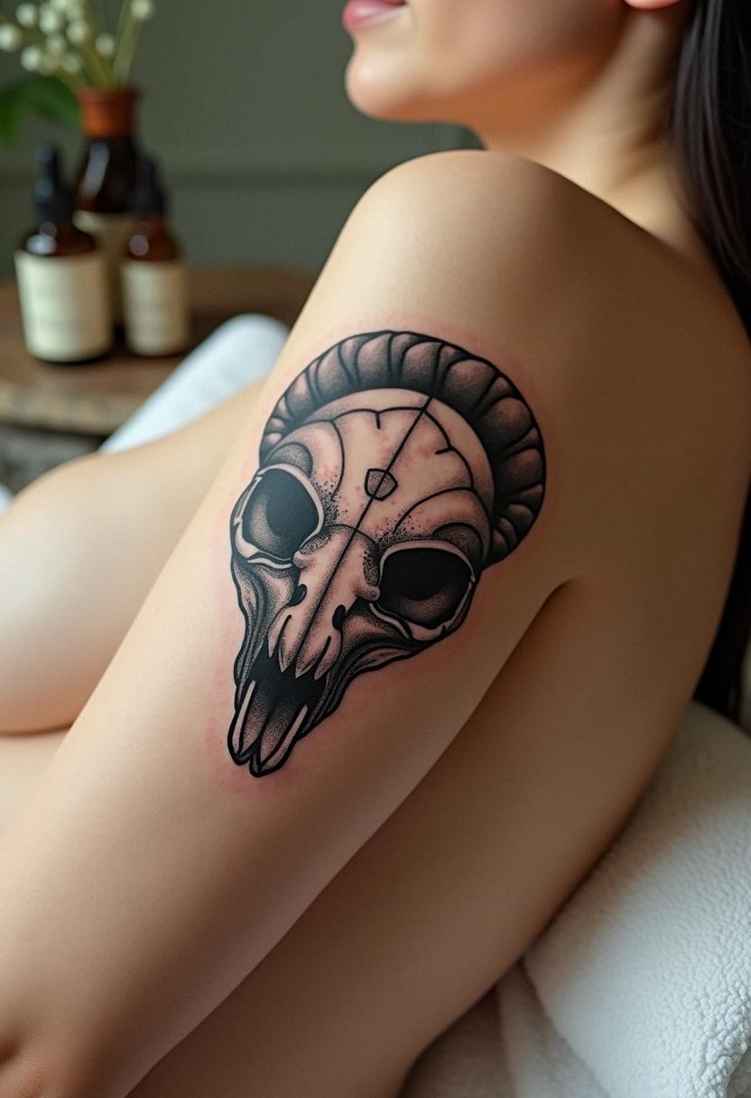 serpent skull tattoo
